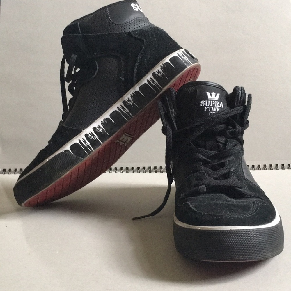 Men’s | Supra Black | Suede High Tops